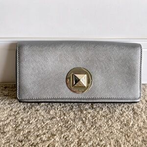 kate spade Metallic Silver Clutch